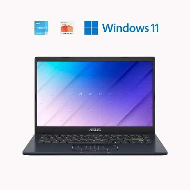 ASUS Vivobook Go 14 L410 Thin & Light Laptop, 14” FHD Display, Intel® Celeron® N4500, 4GB RAM, 128GB eMMC, Windows 11 Home in S Mode, 1 Year Microsoft 365, Peacock Blue, L410KA-WB03-CB