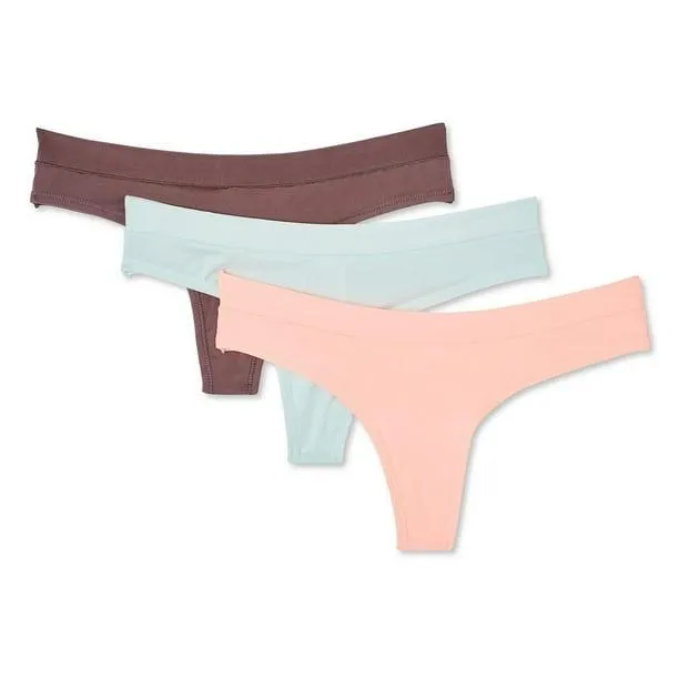 Lot de 3 tangas en microfibre George pour femmes Tailles P-TG
