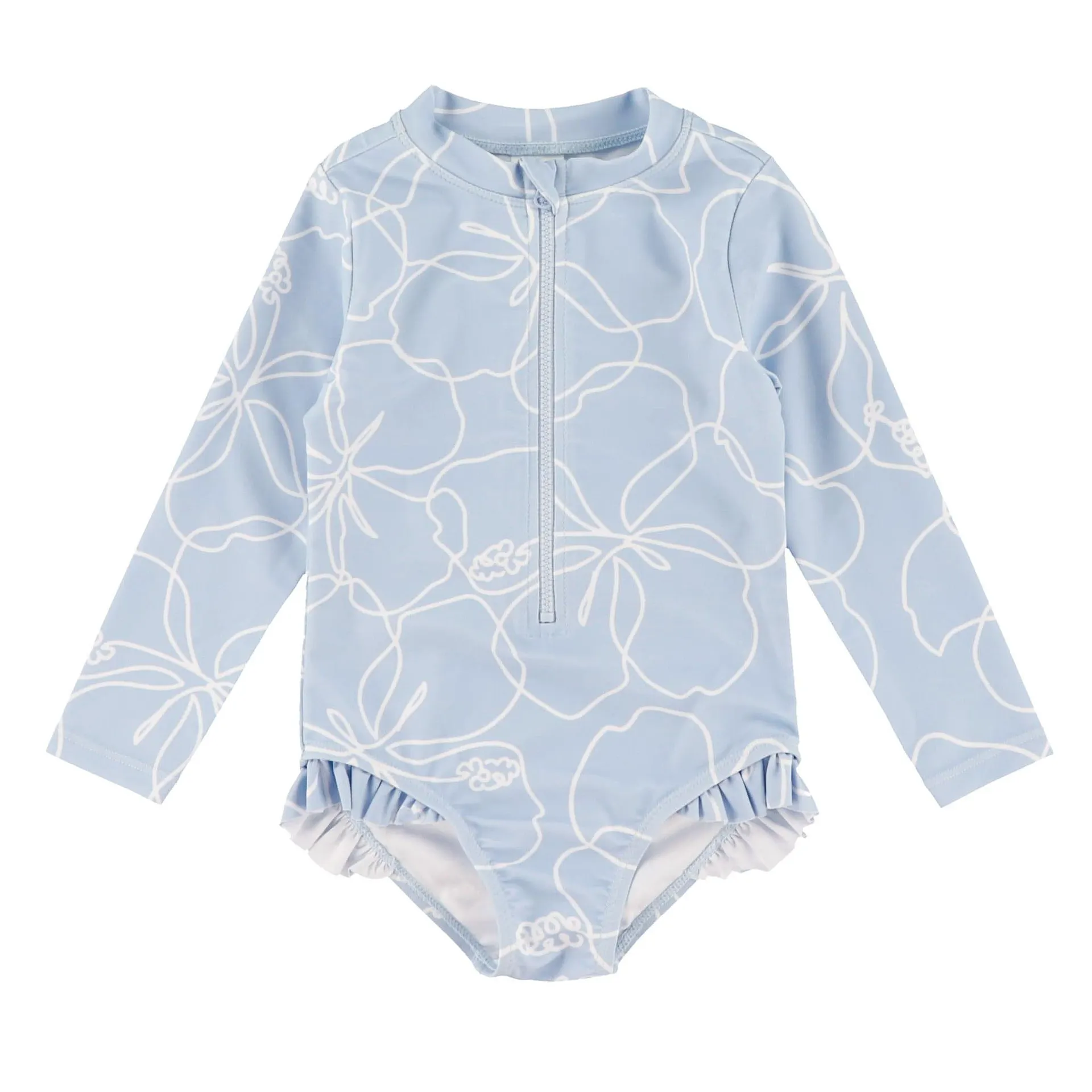 Hibiscus Long Sleeve Swimsuit 3-24m