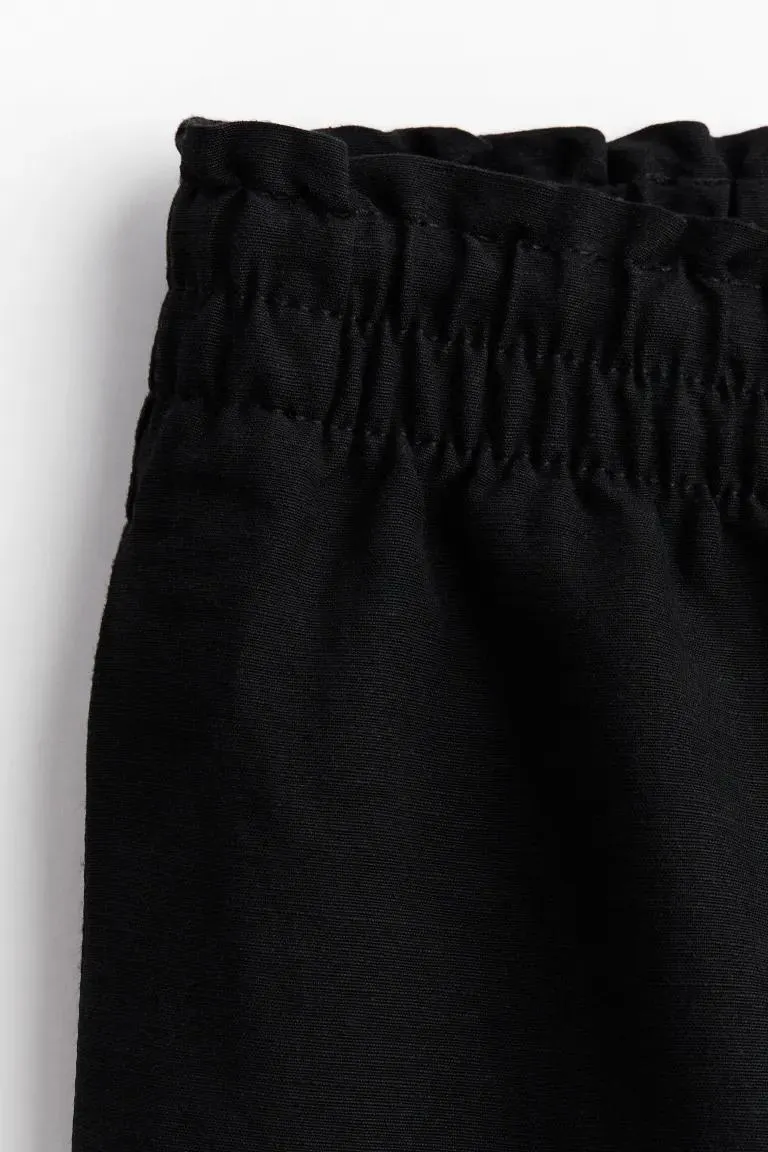 Linen-blend trousers