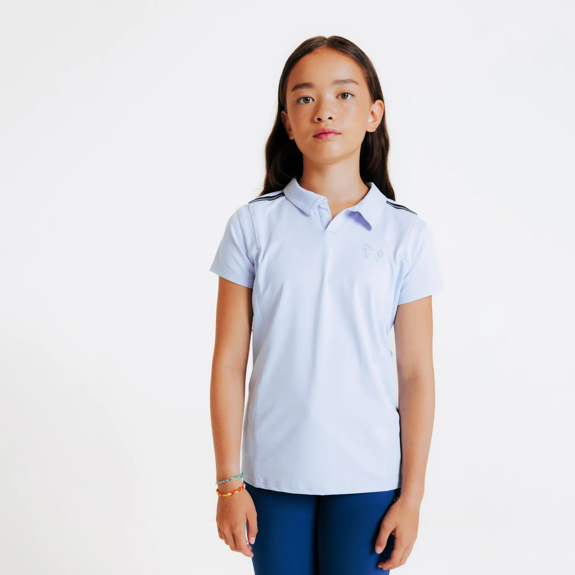 Polo club manche courte enfant - violet tendre