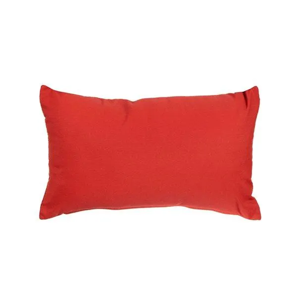 Coussin décoratif rectangulaire rouge de 12 po x 20 po Soleil par Gouchee Home