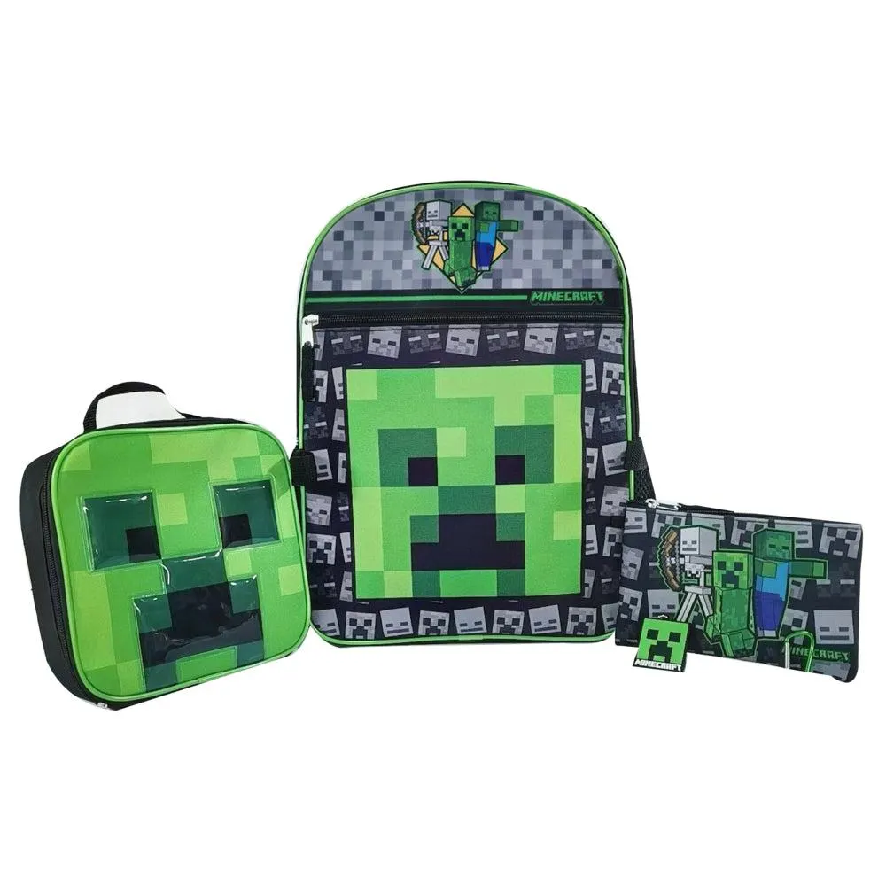 Bioworld - Sac à dos 5 pièces Minecraft