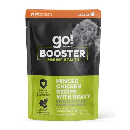 Garniture à la recette au poulet haché avec sauce « Booster Immune Health » pour chiens, 79 g