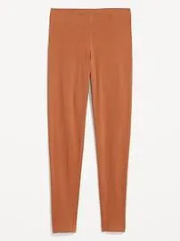 High Waisted Jersey Ankle Leggings