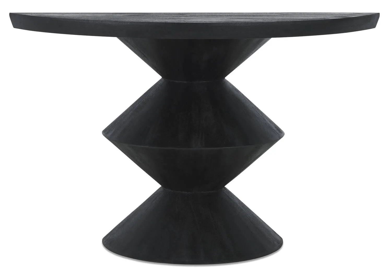 Table console en demi-lune Edgewood -Portica charbon