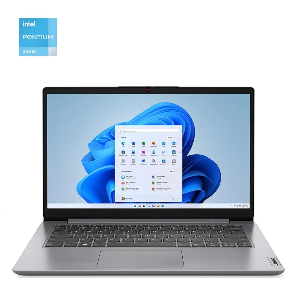 Lenovo - Ordinateur portable IdeaPad 1i 14 po - Intel Pentium N6000 - 128 Go eMMC - 4 Go RAM - Windows 11 S avec 1 an d'abonnement à Microsoft 365
