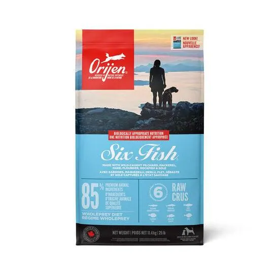 Nourriture sèche Six Fish pour chiens, 11,4 kg