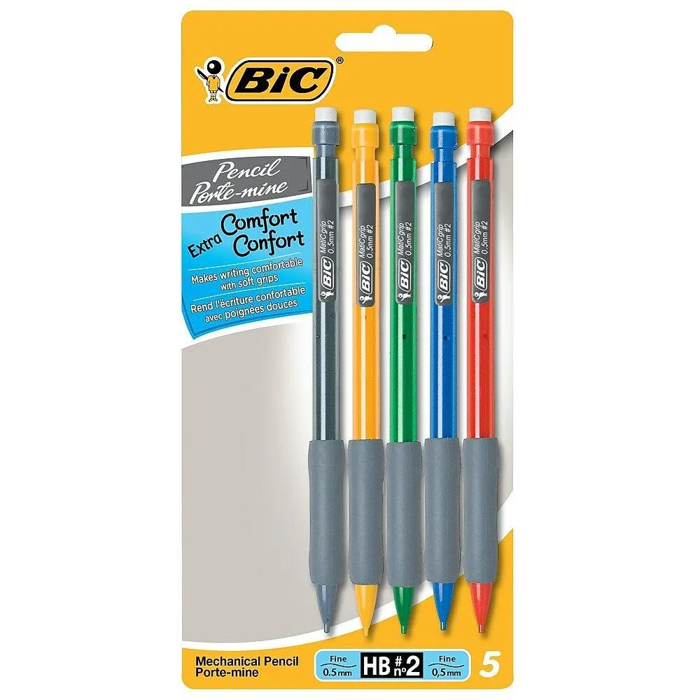 BIC - Extra Comfort Porte-mines - 0,5 mm - HB - Paquet de 5