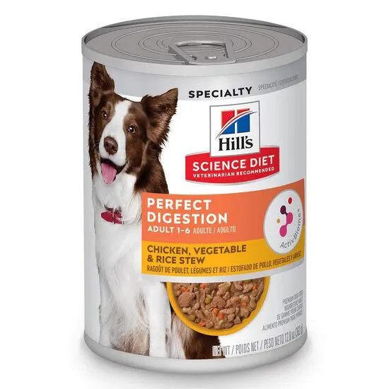 Ragoût de poulet, de légumes et de riz Perfect Digestion en conserve pour chiens adultes, 363 g