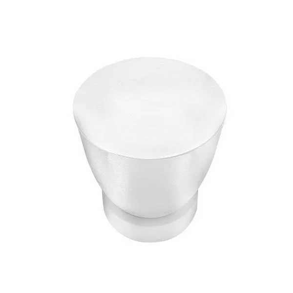 Table-tambour d'appoint moderne 22 po h. par Monarch Specialties en métal fini blanc texturé