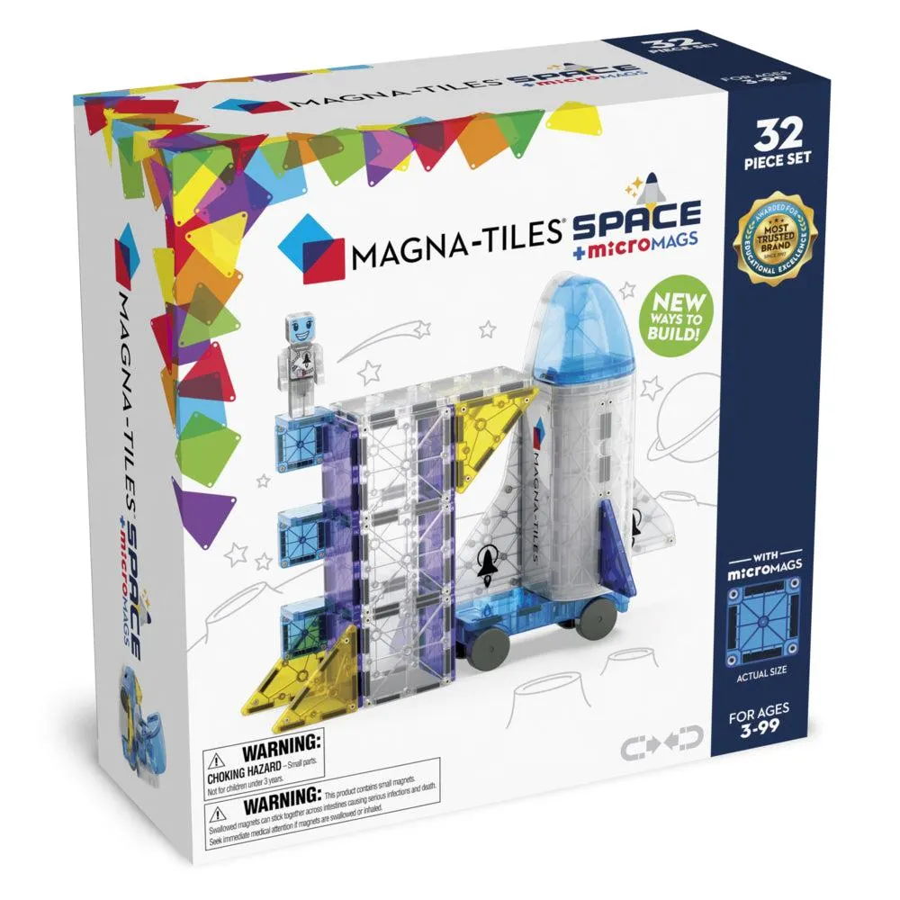 Magna-Tiles - Ensemble de construction magnétique Space 32 pièces