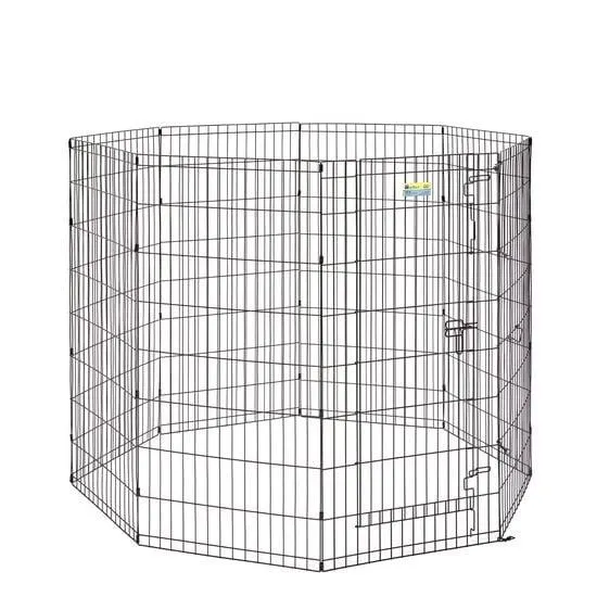 Parc d'exercice avec porte pour chiens