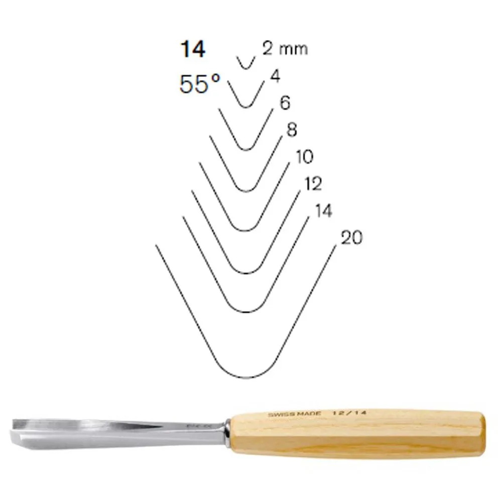 Straight Gouges N°14 (50°) - Pfeil. Swiss made