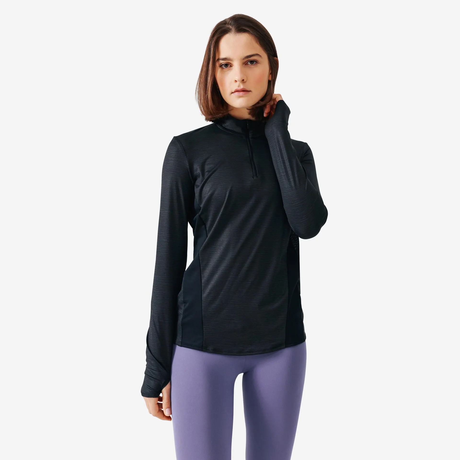 Maillot respirant manches longues de course femme, Run 100 Dry