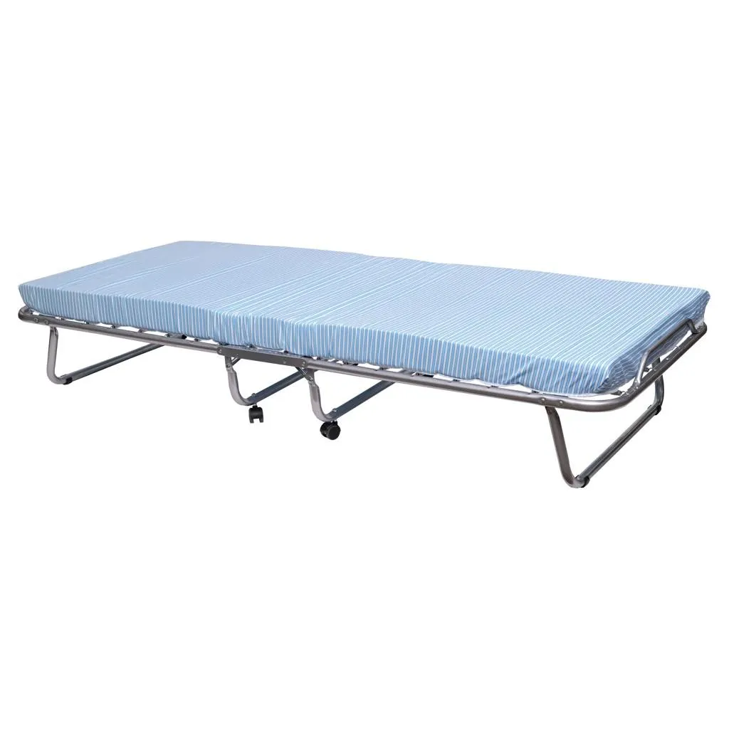 Lit pliant sur roues avec matelas - Simple