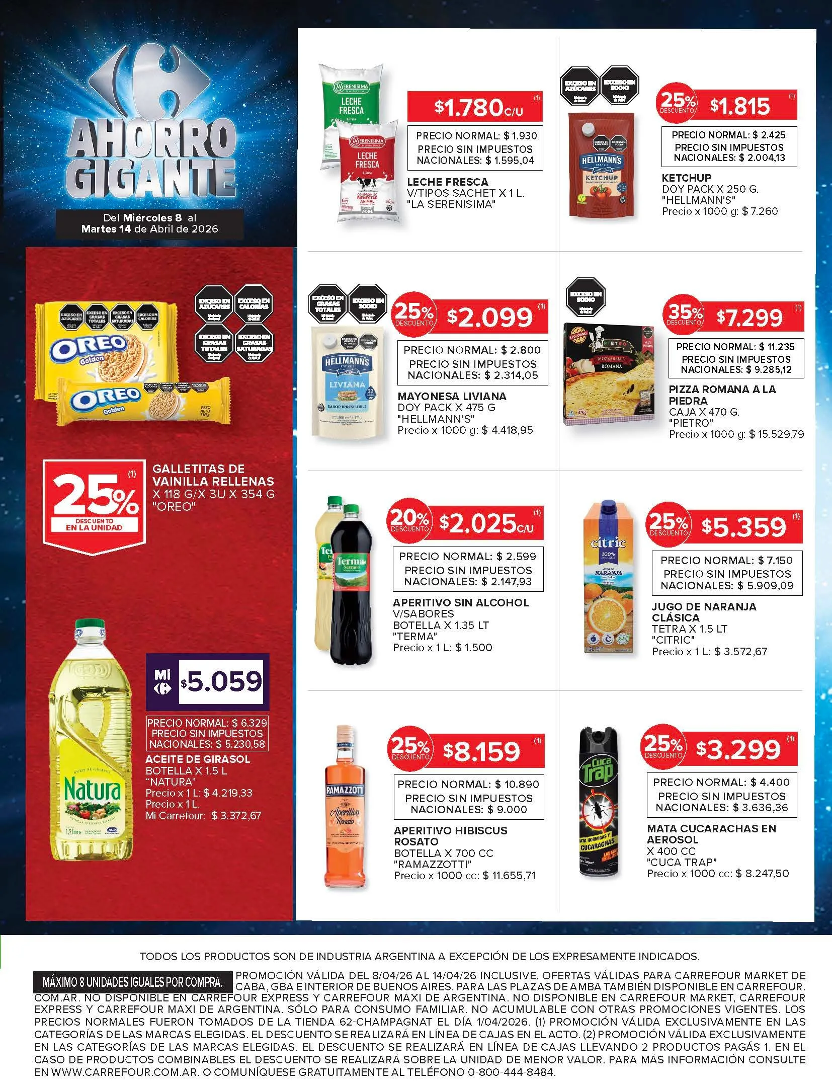 Ofertas de  Ofertas Carrefour Market  8 de abril al 14 de abril 2026 - Página 2 del catálogo