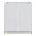 Edson 30-inch W x 34.5-inch H x 24.4-inch D Shaker-Style Assembled Kitchen Base Cabinet in White