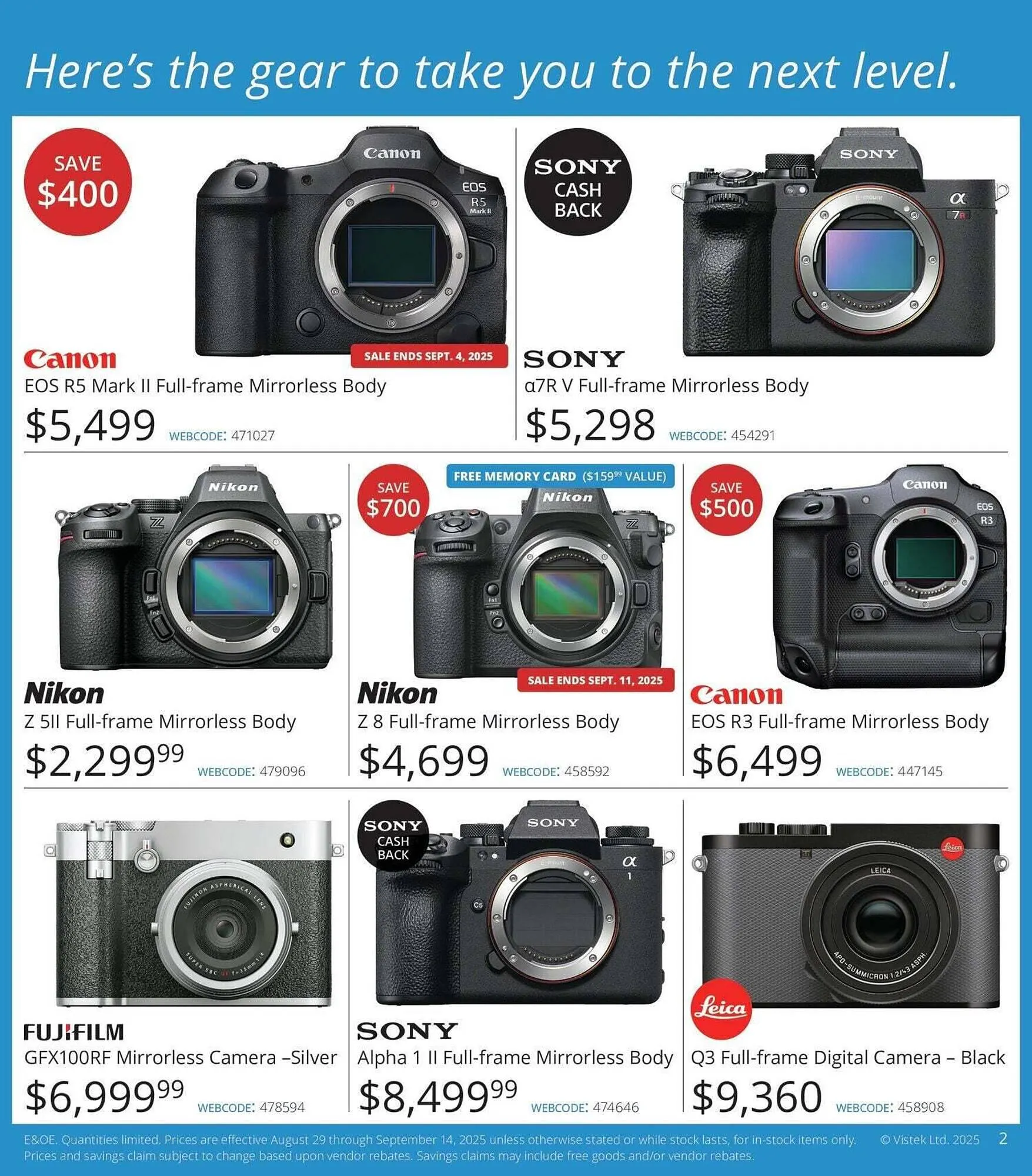 Vistek flyer from August 28 to September 25 2025 - flyer page 2
