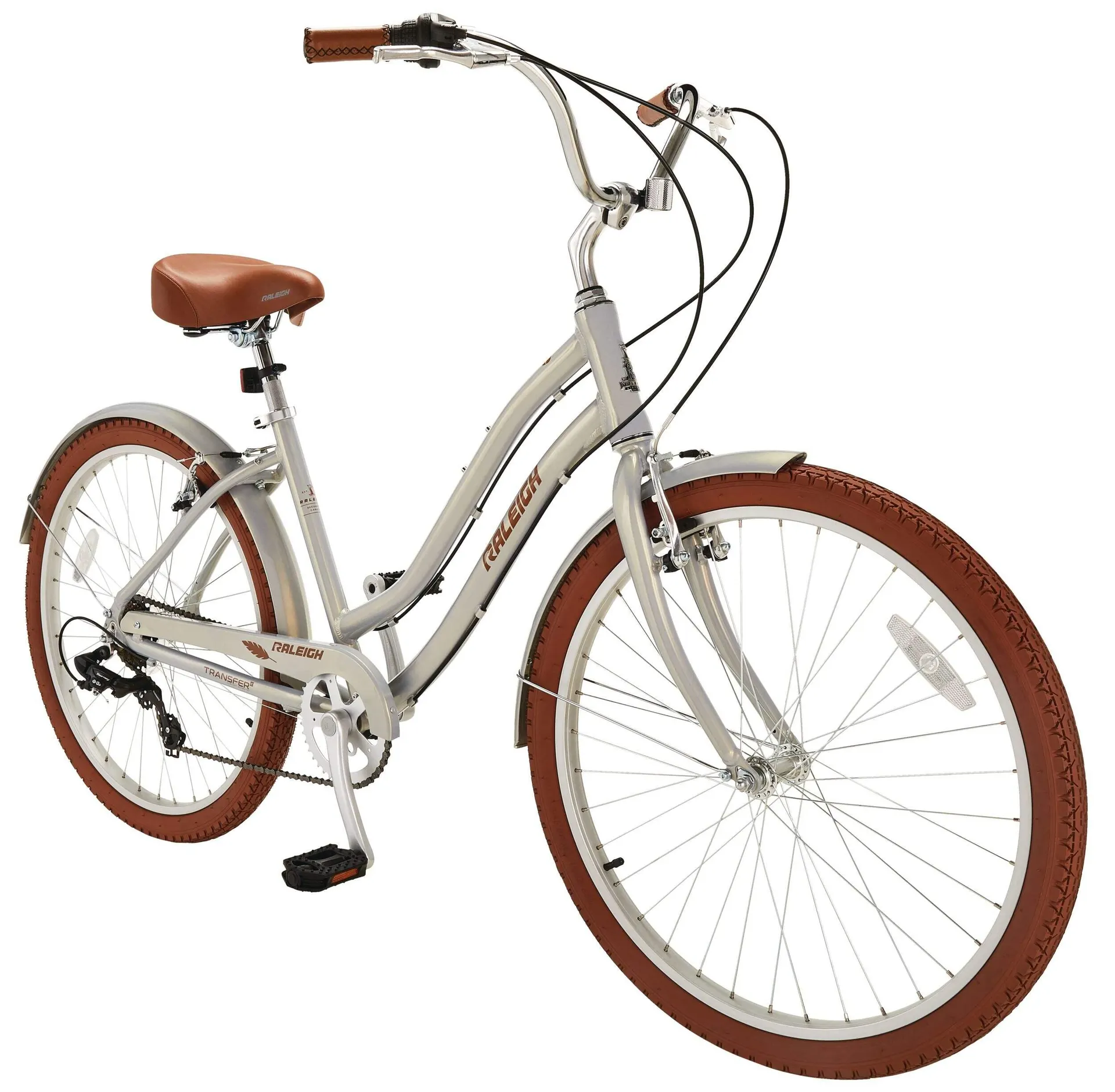 Raleigh Café Comfort Bike, 26-in Wheel, Silver