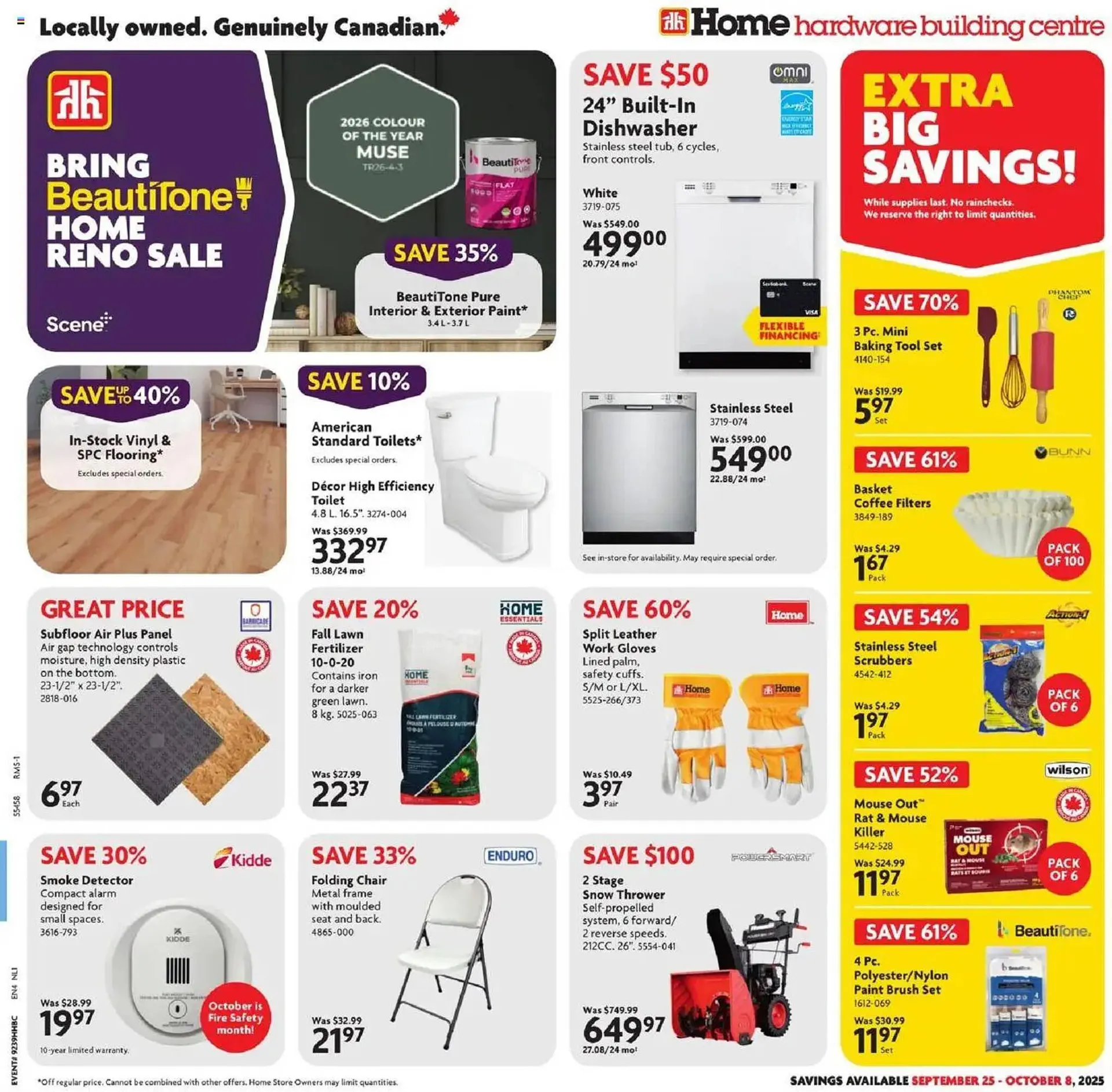 Home Hardware flyer from September 25 to October 9 2025 - flyer page 1