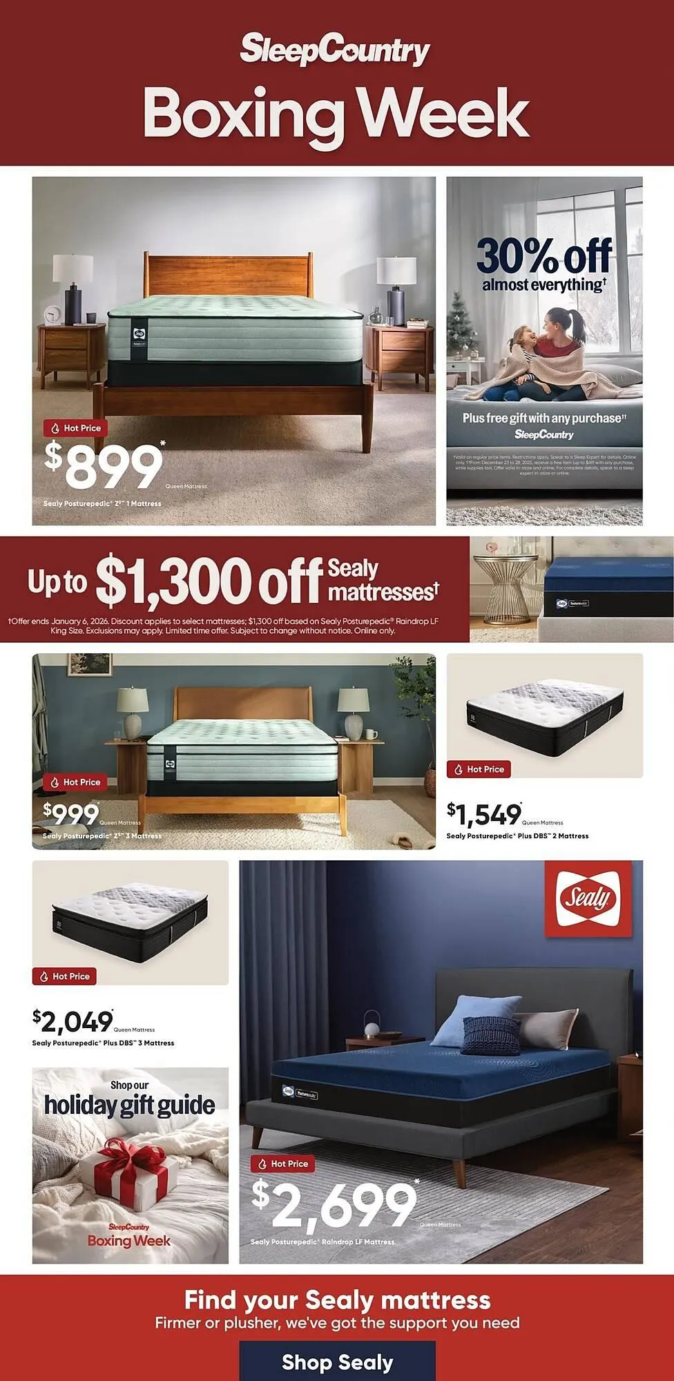 Sleep Country flyer from December 23 to December 28 2025 - flyer page 1