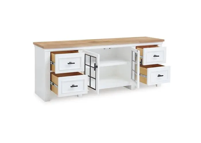 Ashbryn TV Stand - White/Natural