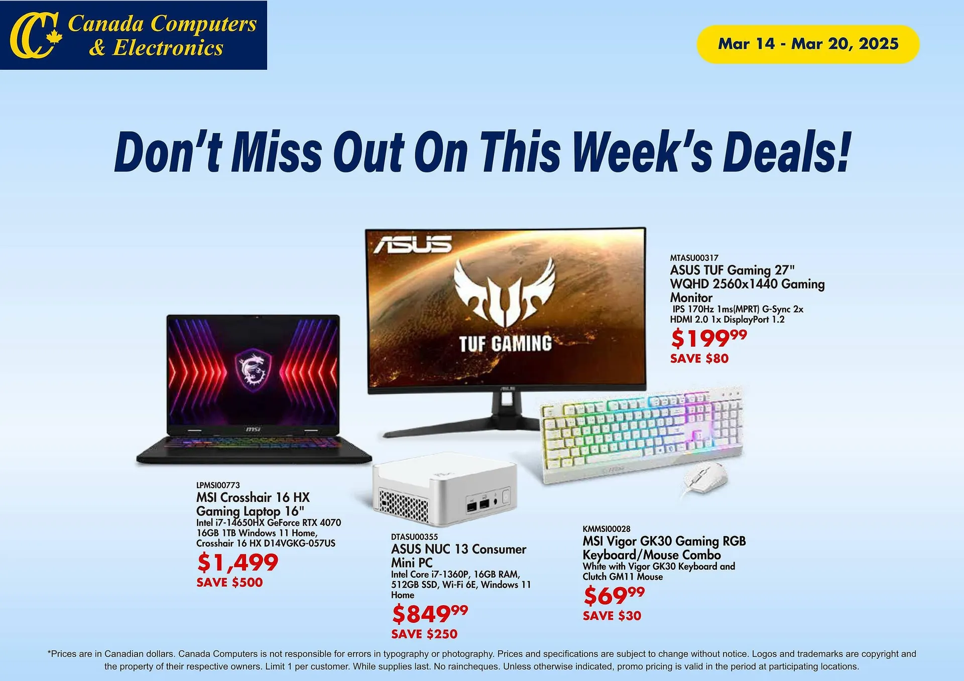 Canada Computers flyer - 1