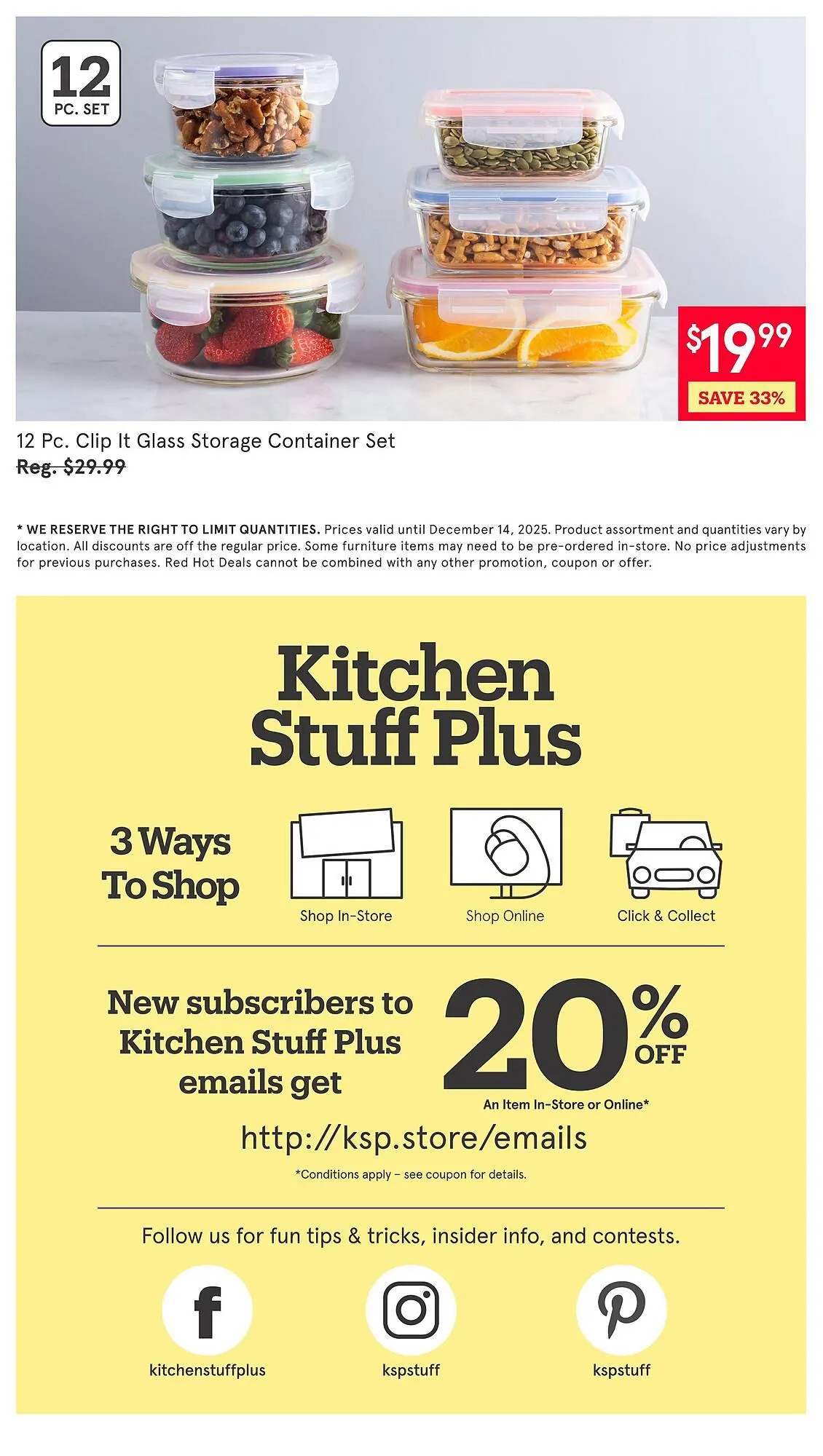 Kitchen Stuff Plus flyer from December 8 to December 18 2025 - flyer page 9