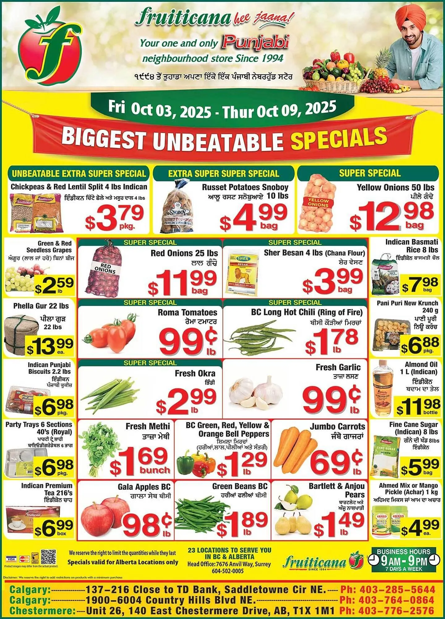 Fruiticana flyer from October 3 to October 9 2025 - flyer page 1