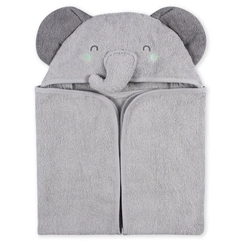 Koala Baby - Grey Elephant Woven Hooded Towel