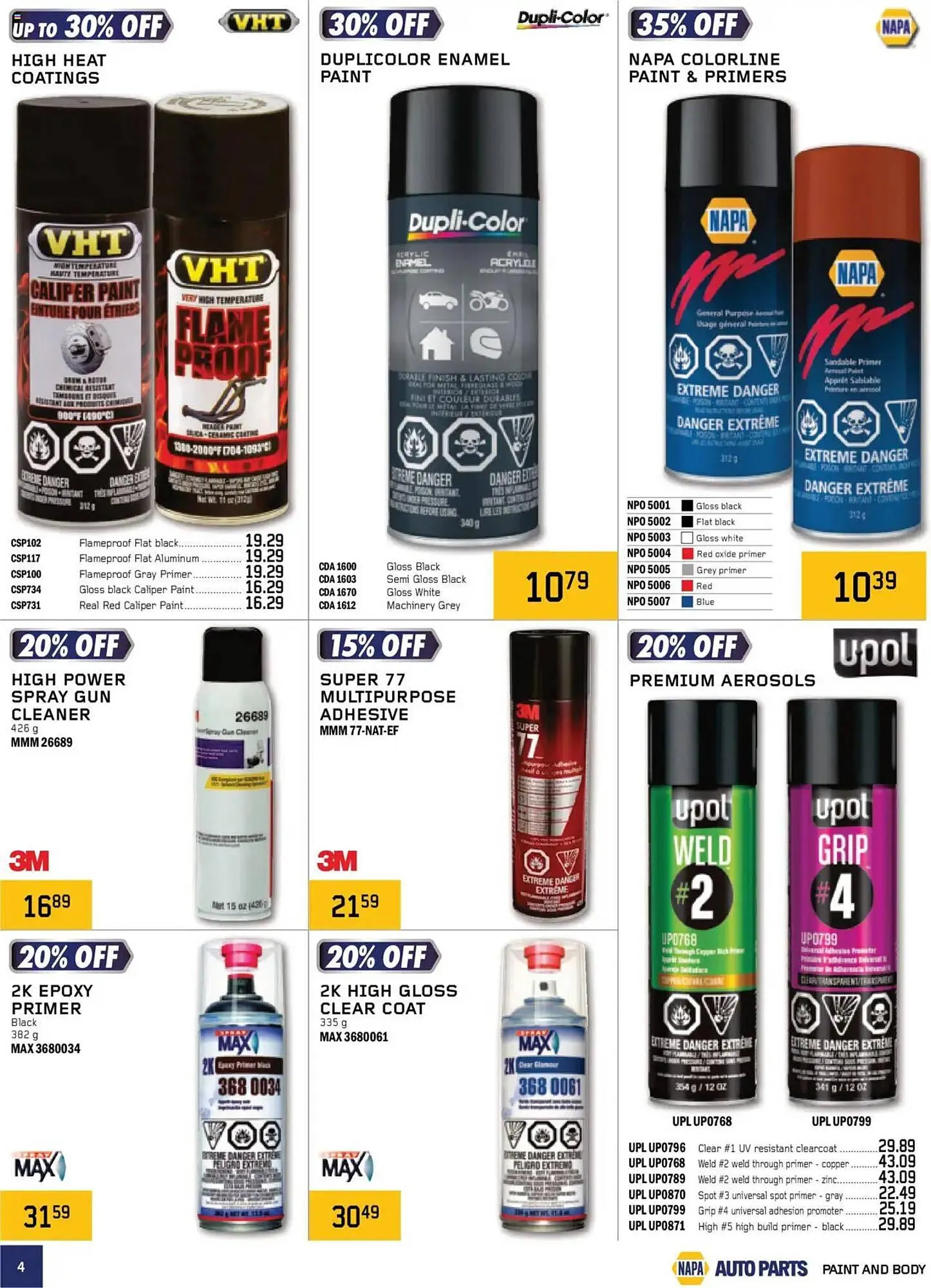 NAPA Auto Parts flyer from October 1 to January 1 2026 - flyer page 4
