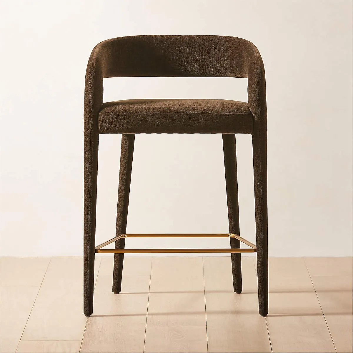 Lisette Brown Performance Fabric Counter Stool