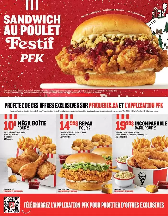 Sandwich Au Poulet Festif  from November 11 to January 5 2025 - flyer page 1