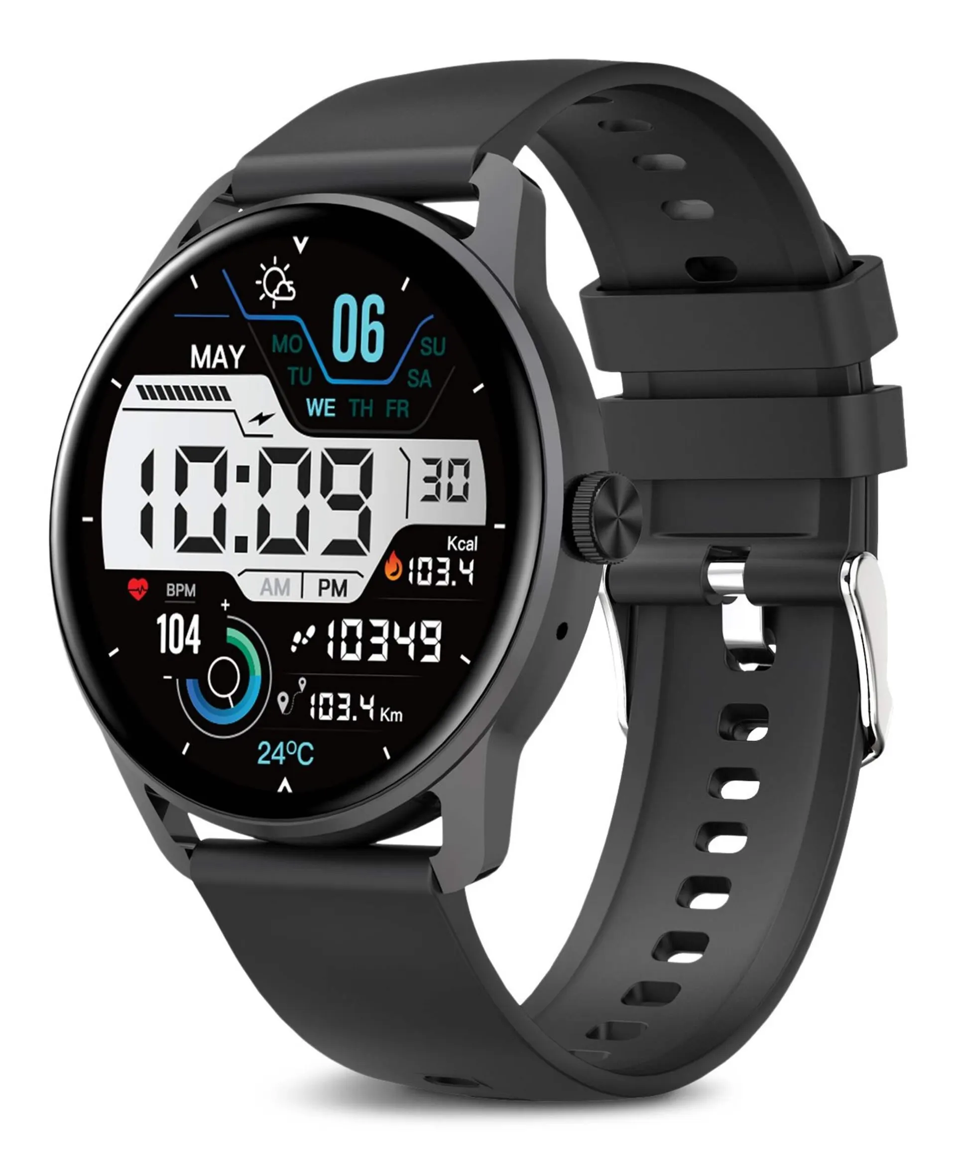 Smartwatch with Bluetooth Calling, Heart Rate & SpO2 Monitor