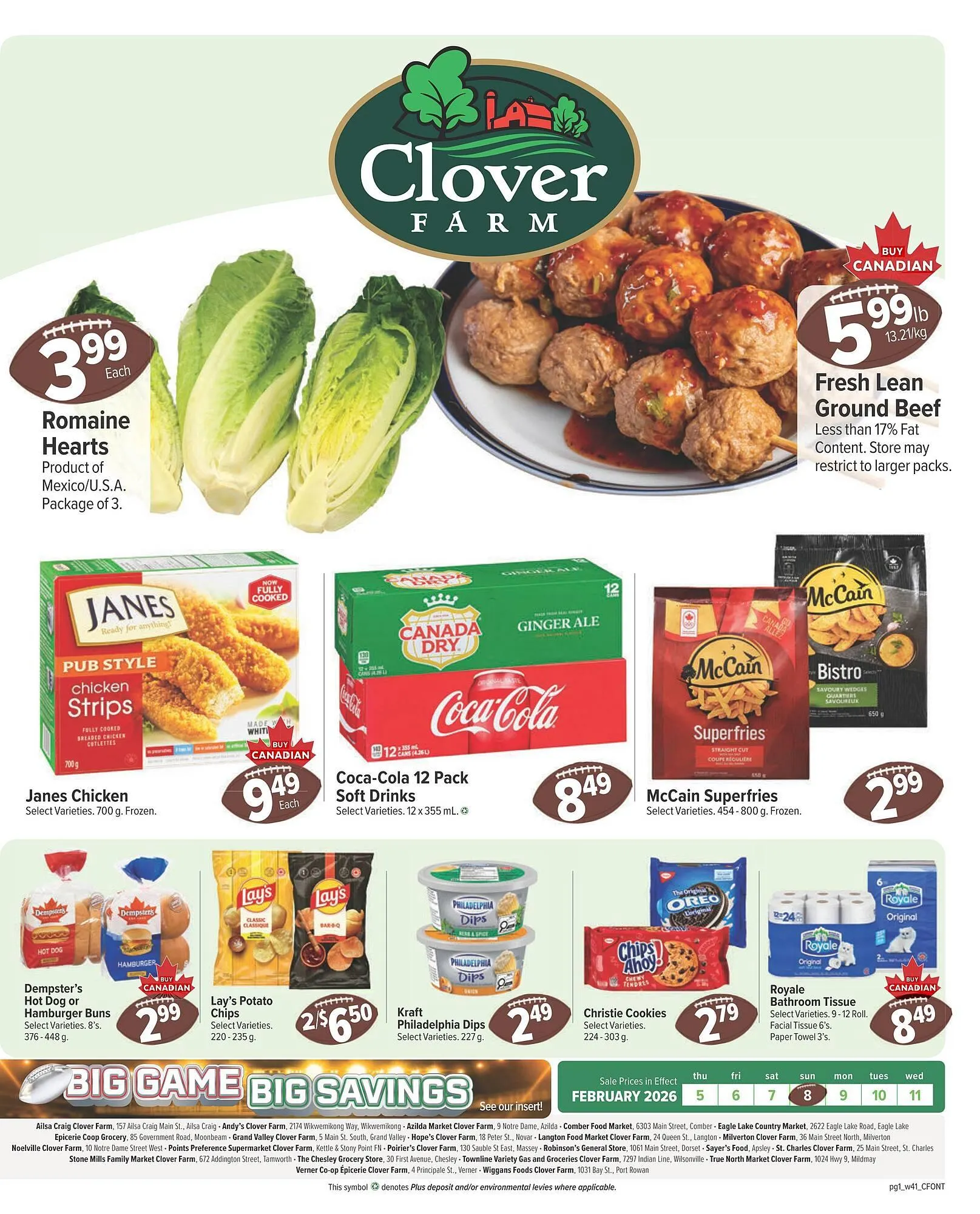 Clover Farm flyer from February 5 to February 11 2026 - flyer page 1