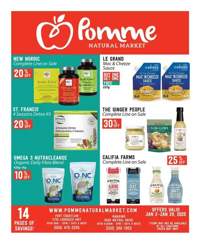 Month Long Savings from January 7 to January 29 2025 - flyer page 1