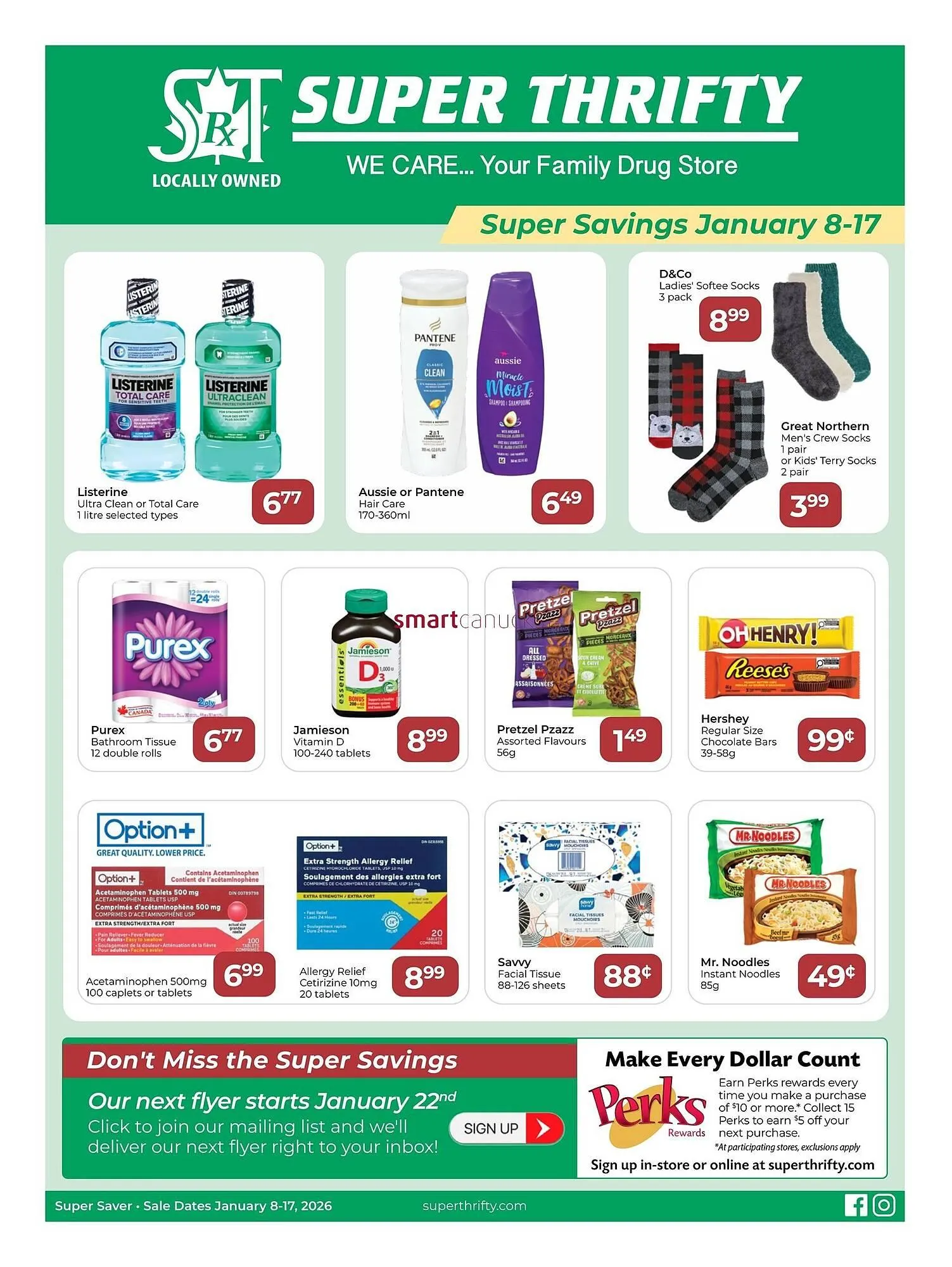 Super Thrifty flyer from January 8 to January 17 2026 - flyer page 1