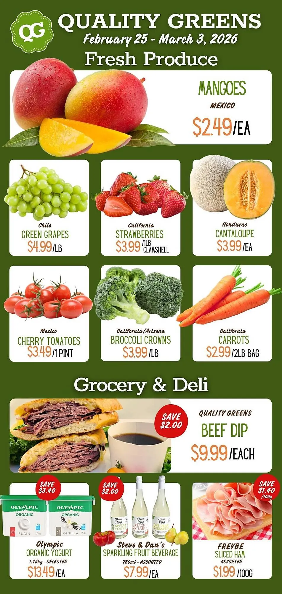 Quality Greens flyer from February 25 to March 3 2026 - flyer page 1