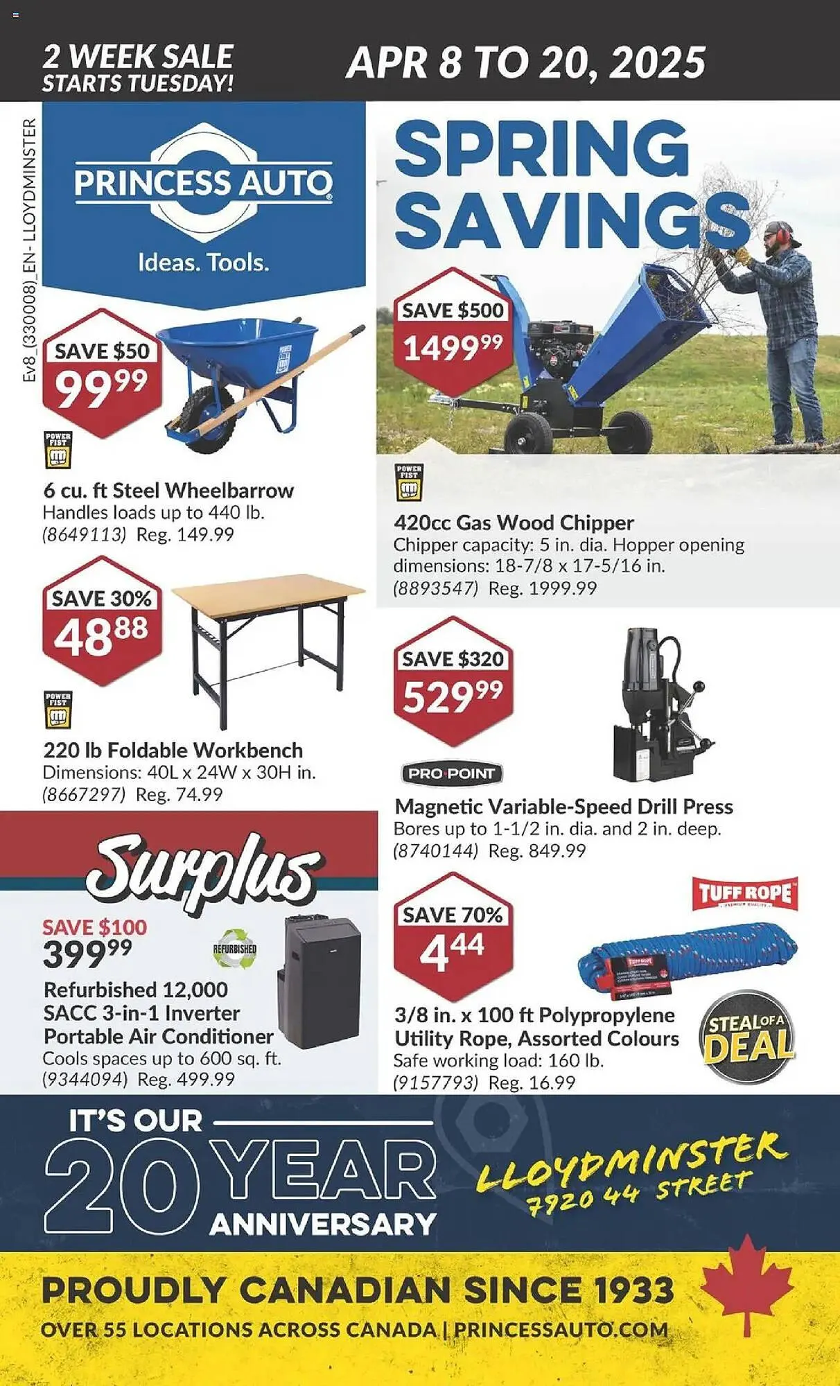 Princess Auto flyer from April 8 to April 20 2025 - flyer page 1