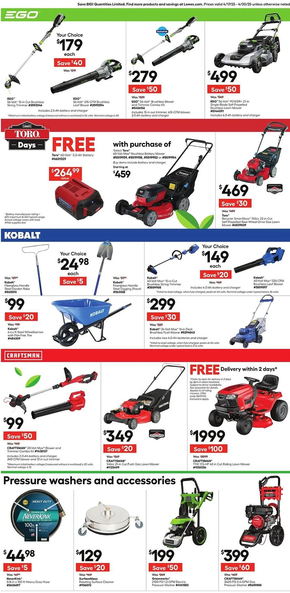 Lowe's flyer from April 17 to April 30 2025 - flyer page 3