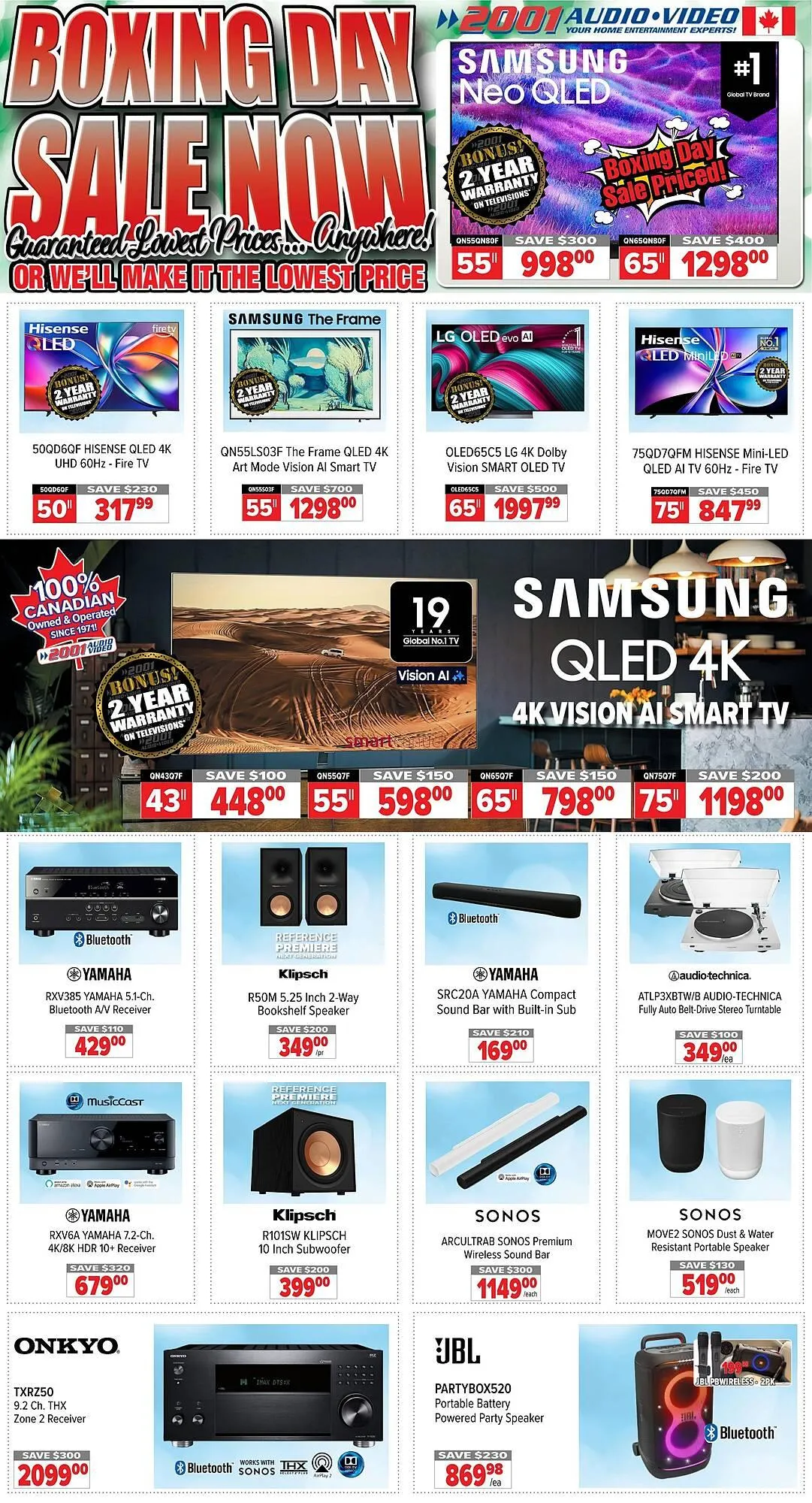 2001 Audio Video flyer from December 19 to December 25 2025 - flyer page 1