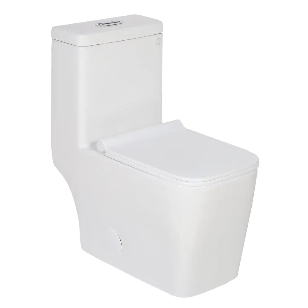 Carrie 4.15L / 6.06L Dual Flush Elongated One-Piece Toilet in White