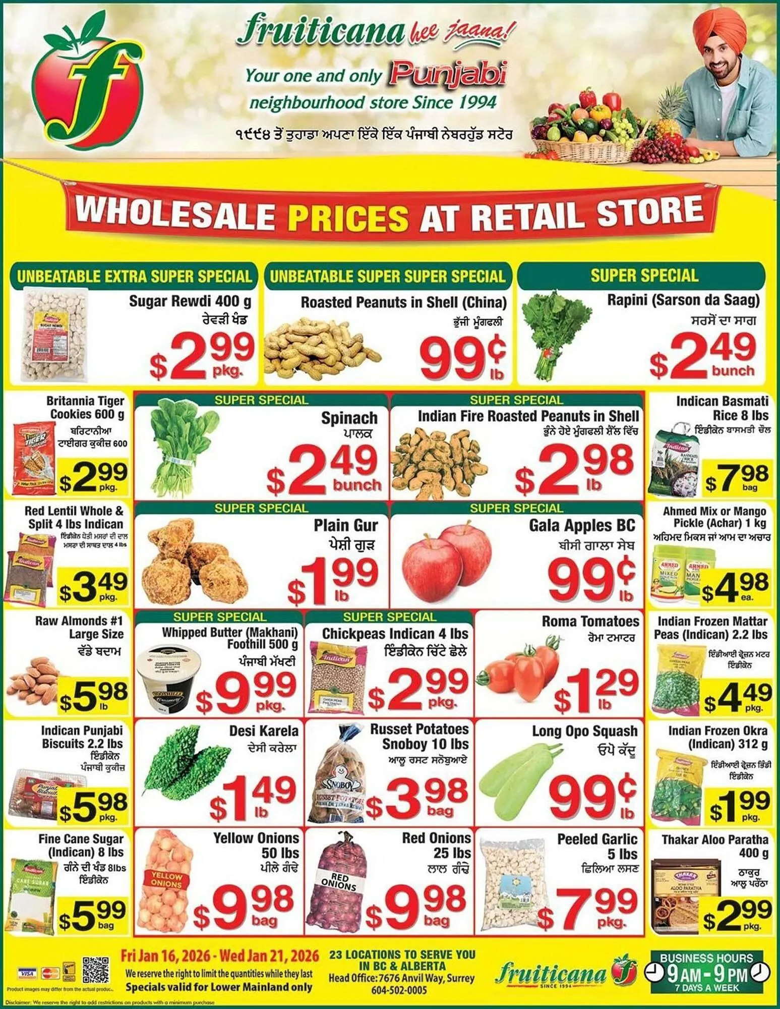 Fruiticana flyer from January 16 to January 21 2026 - flyer page 1