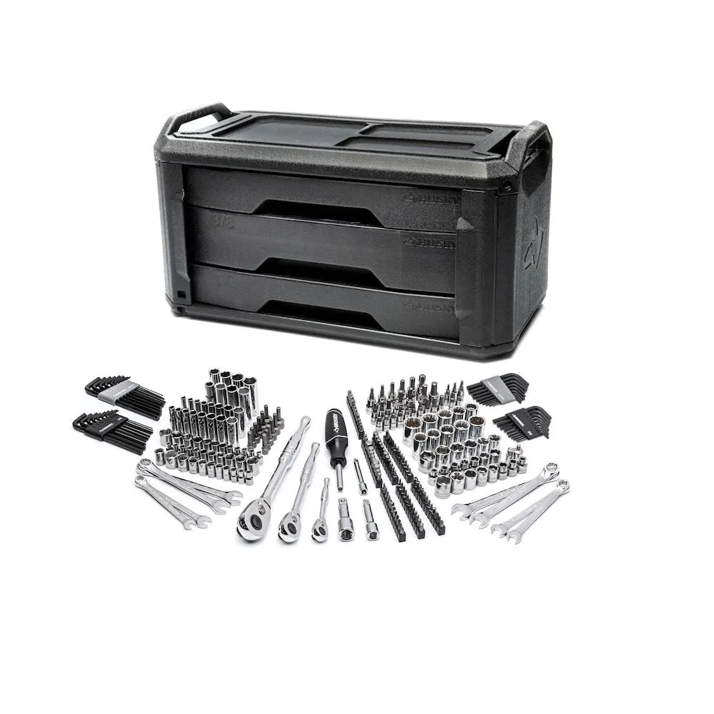 1/4 in., 3/8 in., and 1/2 in. Drive SAE and Metric Mechanics Tool Set with Storage Case (270-Piece)