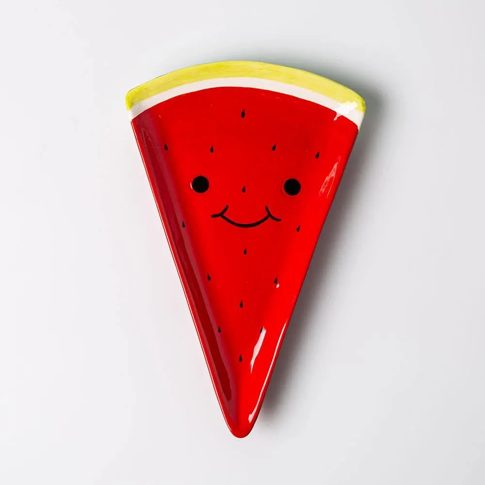 Boston Warehouse Shaped 'Watermelon' Ceramic Spoon Rest