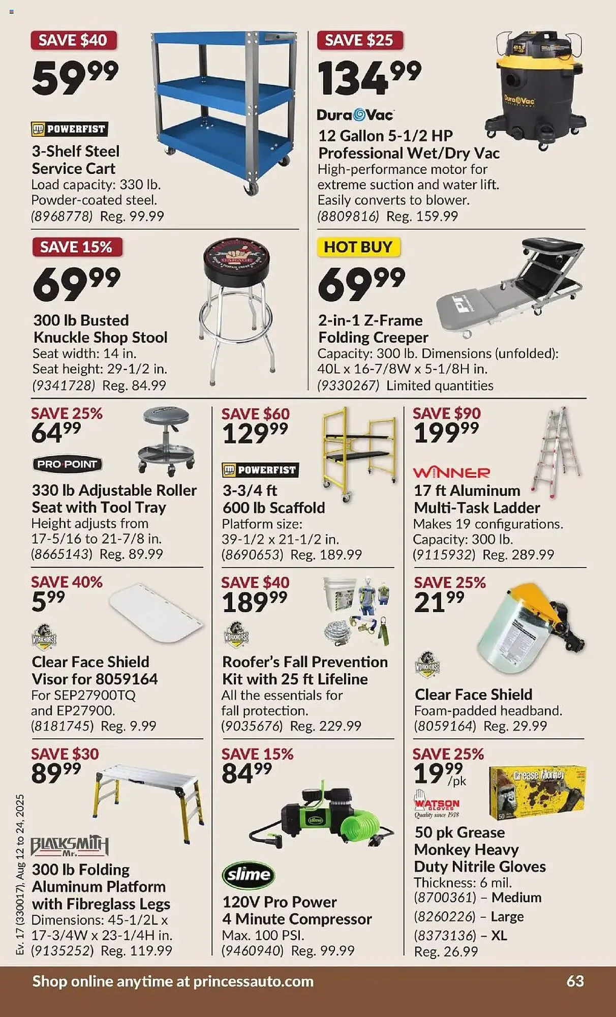 Princess Auto flyer from August 12 to August 25 2025 - flyer page 67