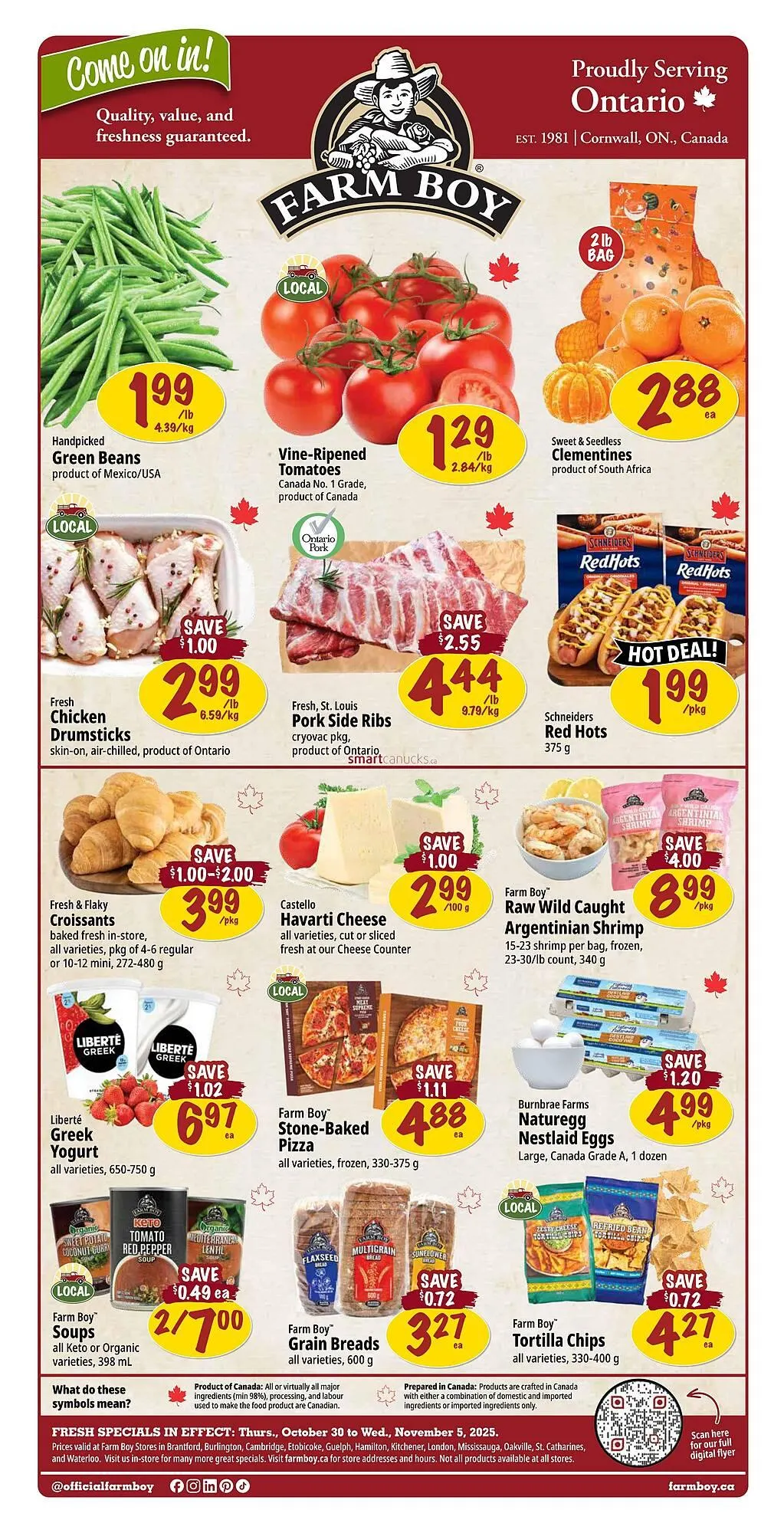 Farm Boy flyer from October 30 to November 5 2025 - flyer page 1