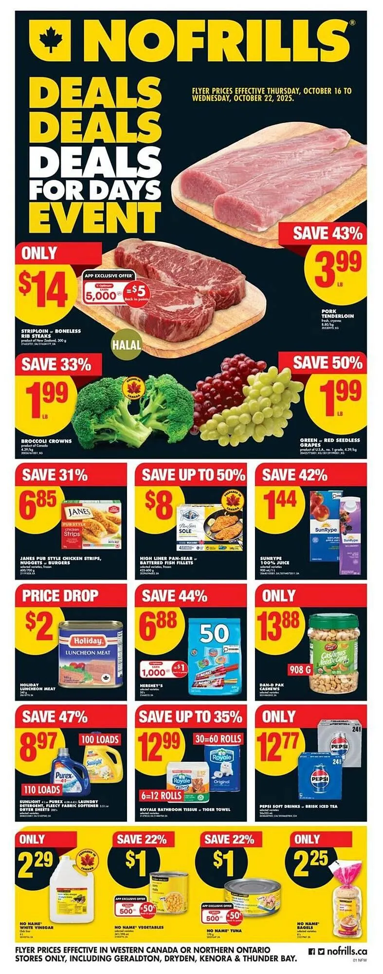 No Frills flyer from October 16 to October 22 2025 - flyer page 1