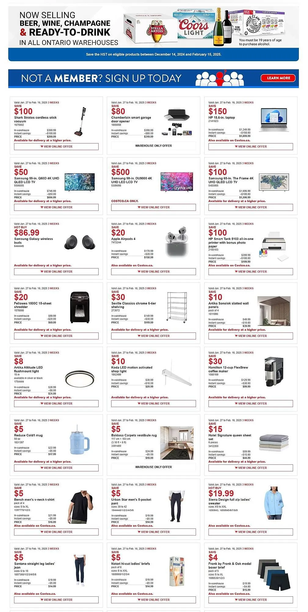 Costco flyer from January 27 to February 16 2025 - flyer page 1